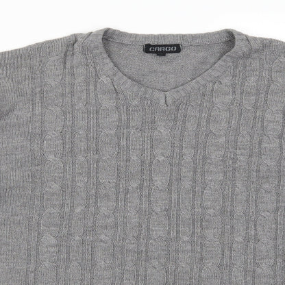 Cargo Mens Gold  Knit Pullover Jumper Size XL