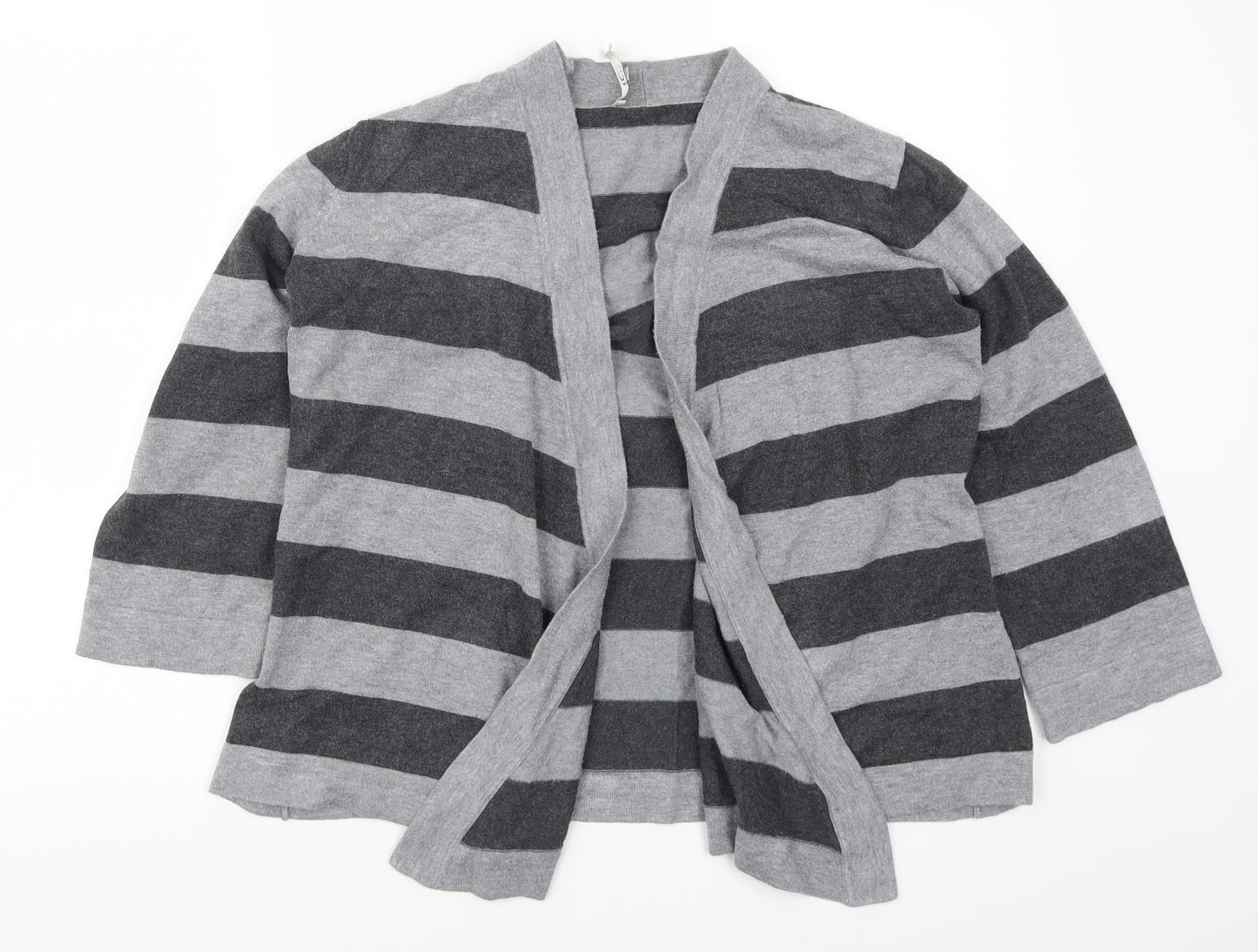 Country Casuals Womens Grey Striped  Cardigan Jumper Size M