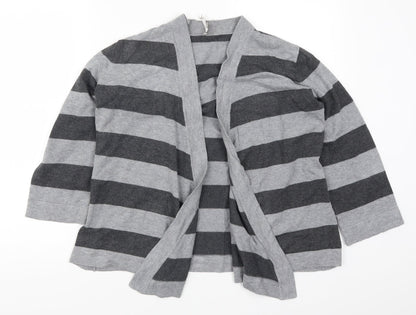 Country Casuals Womens Grey Striped  Cardigan Jumper Size M