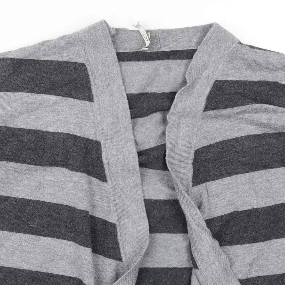 Country Casuals Womens Grey Striped  Cardigan Jumper Size M