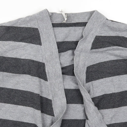 Country Casuals Womens Grey Striped  Cardigan Jumper Size M