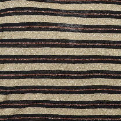 Next Womens Gold Striped  Pullover Jumper Size M