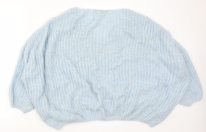 QED London Womens Blue  Knit Pullover Jumper Size L