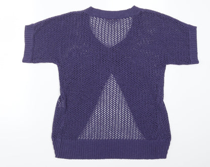 Anna Rose Womens Purple  Knit Cardigan Jumper Size M