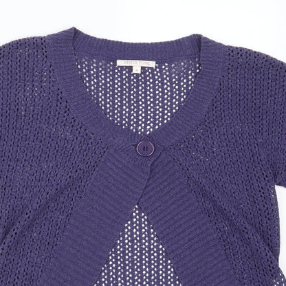 Anna Rose Womens Purple  Knit Cardigan Jumper Size M