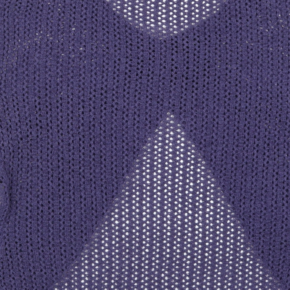 Anna Rose Womens Purple  Knit Cardigan Jumper Size M