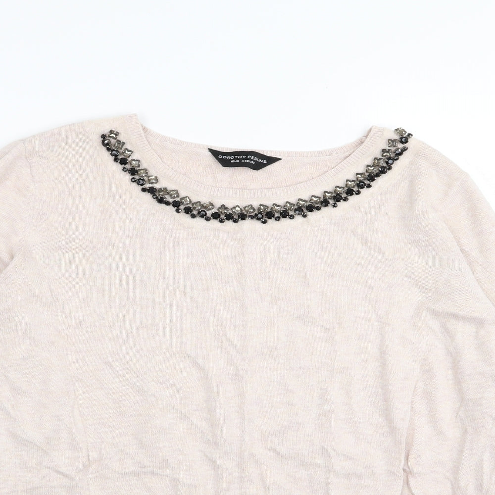 Dorothy Perkins Womens Pink   Pullover Jumper Size 16