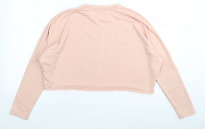 New Look Womens Pink   Pullover Jumper Size 10  - crop