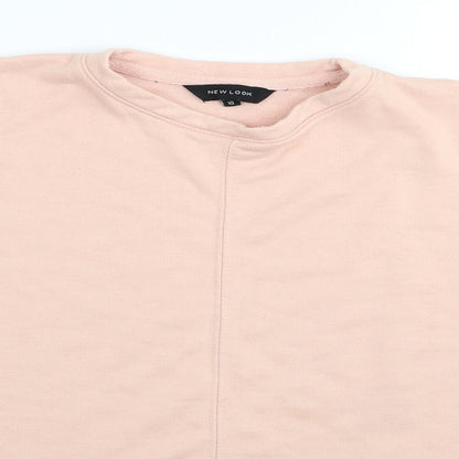 New Look Womens Pink   Pullover Jumper Size 10  - crop