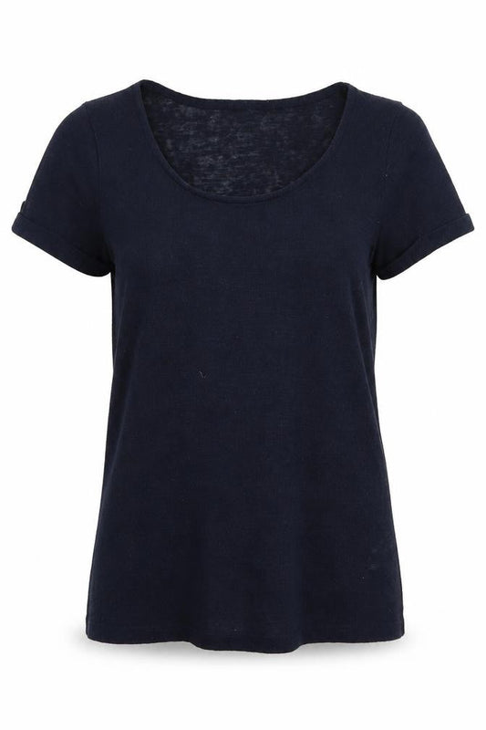 Womens UK Size 12 Per Una Blue Basic T-Shirt