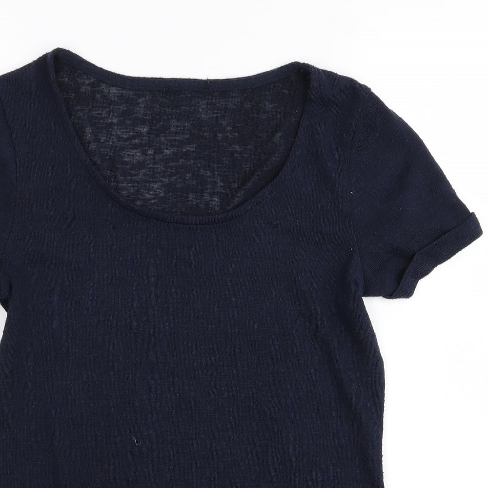 Per Una Womens Blue   Basic T-Shirt Size 12