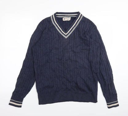 M&S Mens Blue   Pullover Jumper Size M