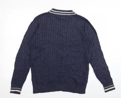 M&S Mens Blue   Pullover Jumper Size M