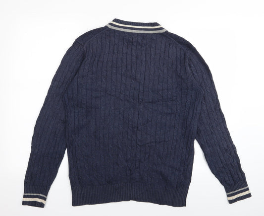 M&S Mens Blue   Pullover Jumper Size M