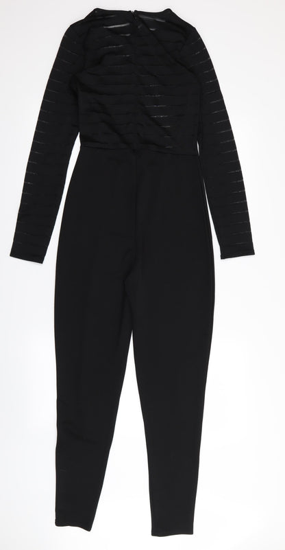 PLT Womens Black Striped  Jumpsuit One-Piece Size 10