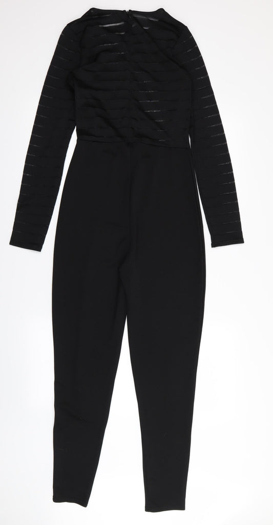 PLT Womens Black Striped  Jumpsuit One-Piece Size 10