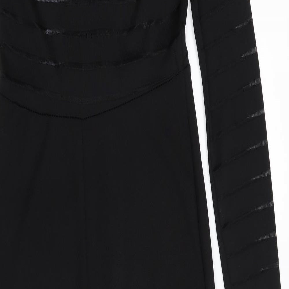 PLT Womens Black Striped  Jumpsuit One-Piece Size 10