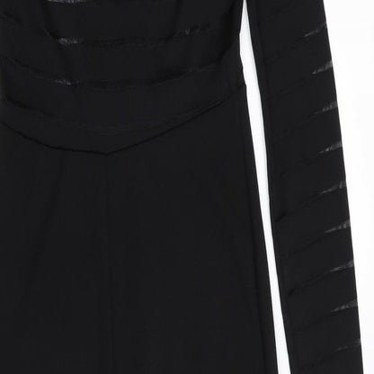 PLT Womens Black Striped  Jumpsuit One-Piece Size 10