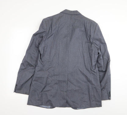 Dunn & Co Mens Blue Striped  Jacket Blazer Size 40
