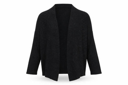 Front view of BDG women’s black cardigan jumper, size XS