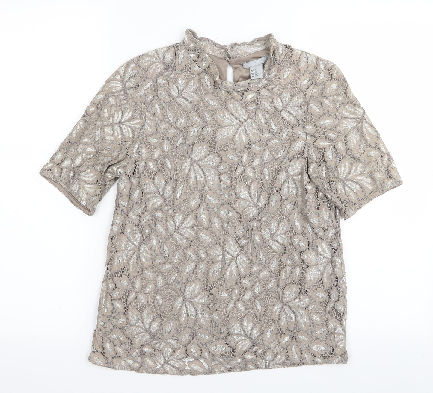 Womens UK Size 4 H&M Brown Basic Blouse