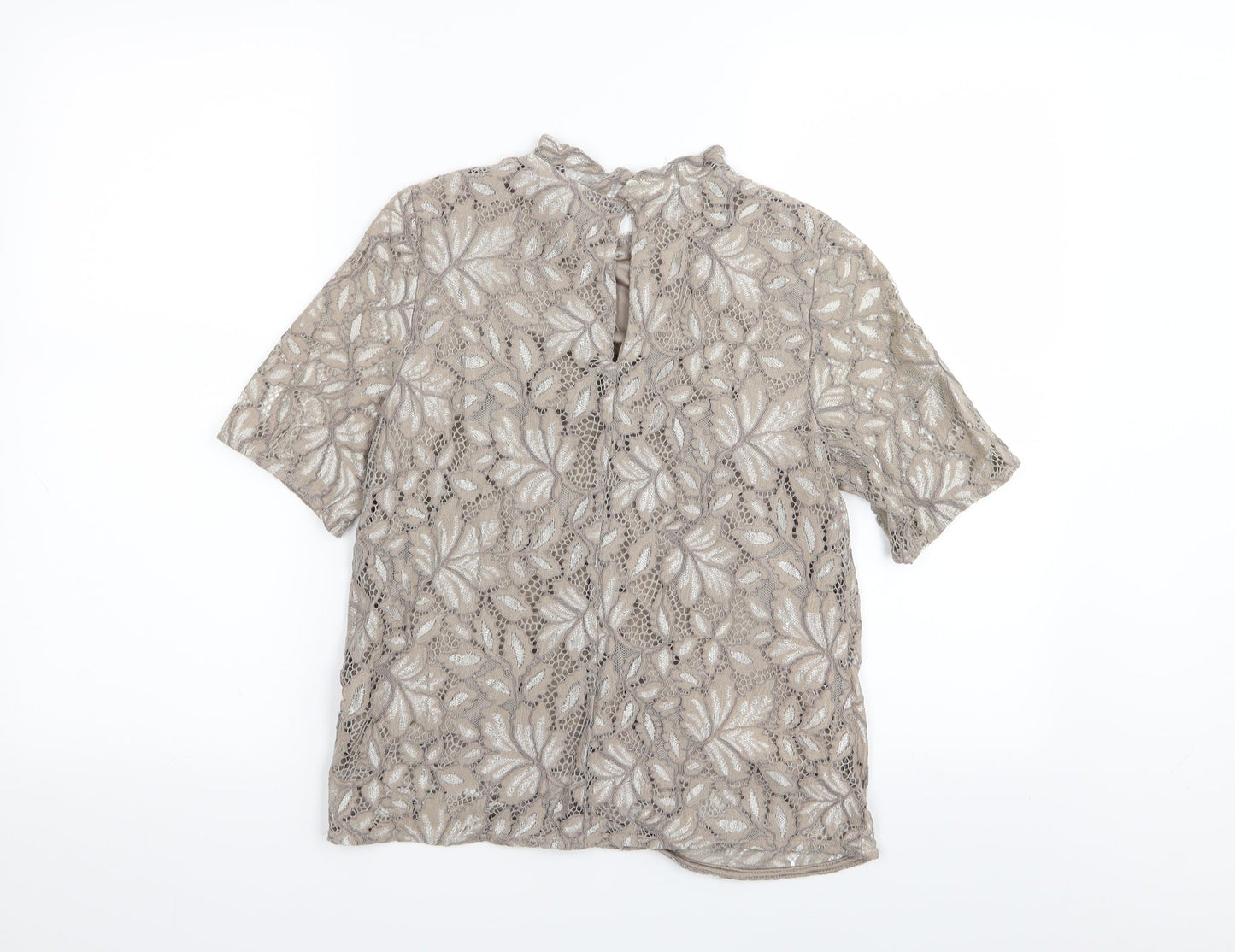 Womens UK Size 4 H&M Brown Basic Blouse