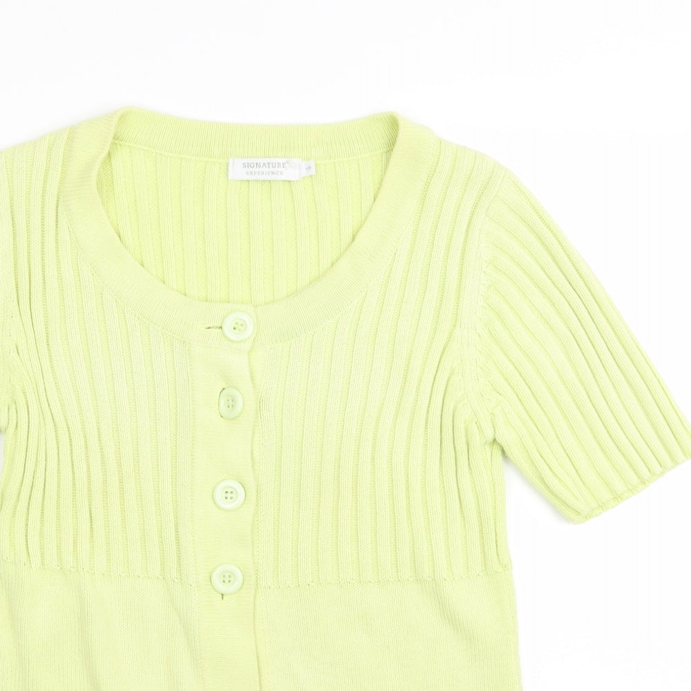 Signature Womens Yellow   Cardigan Jumper Size S