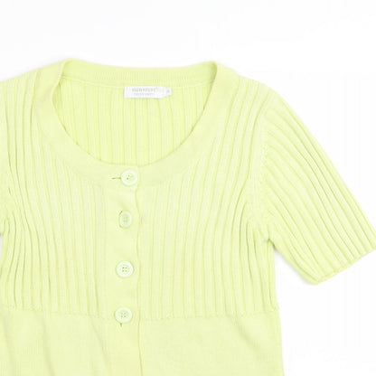 Signature Womens Yellow   Cardigan Jumper Size S