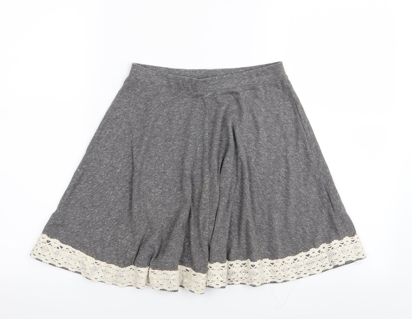 Topshop Womens Grey   Flare Skirt Size 6  - Stretch waistband