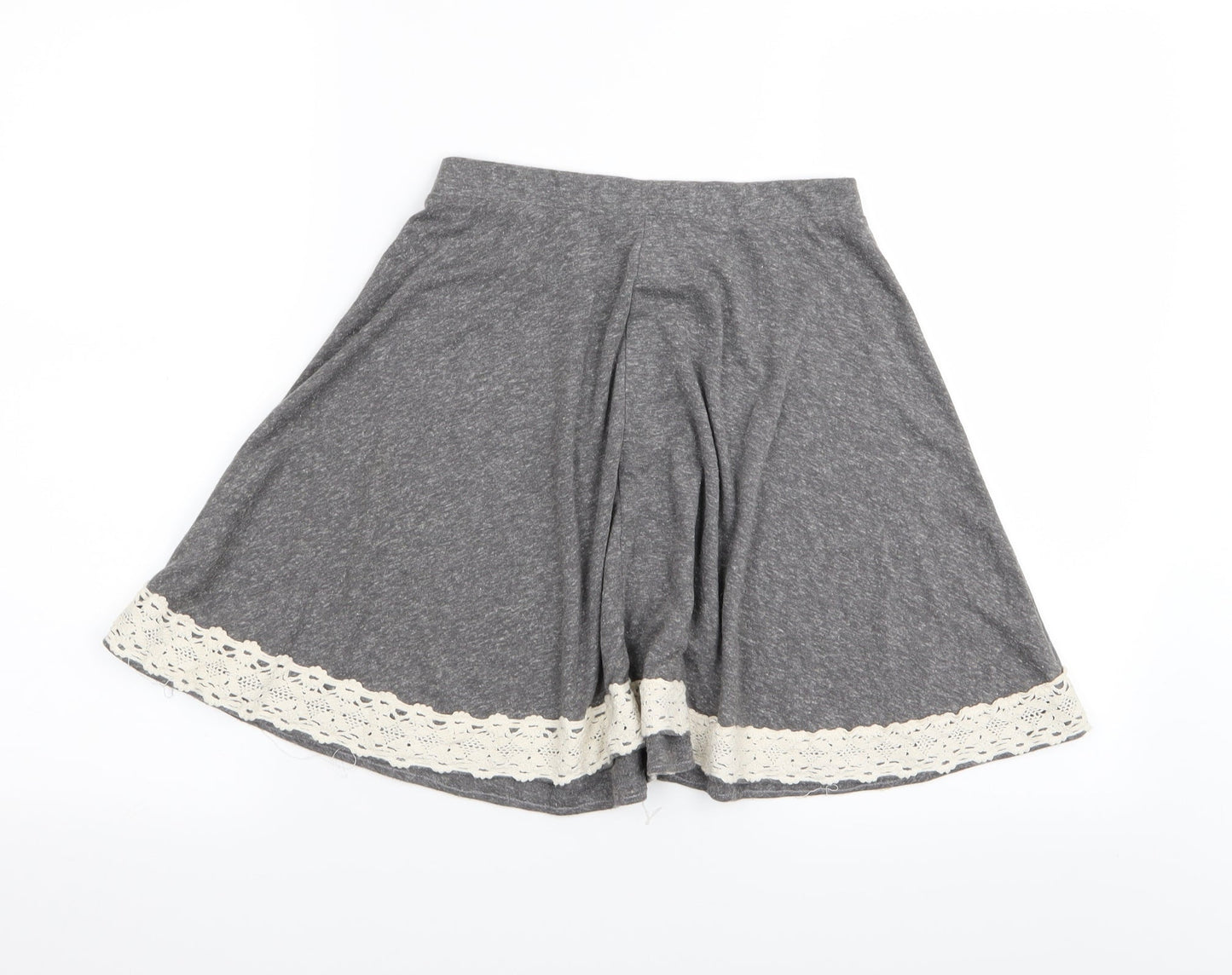 Topshop Womens Grey   Flare Skirt Size 6  - Stretch waistband