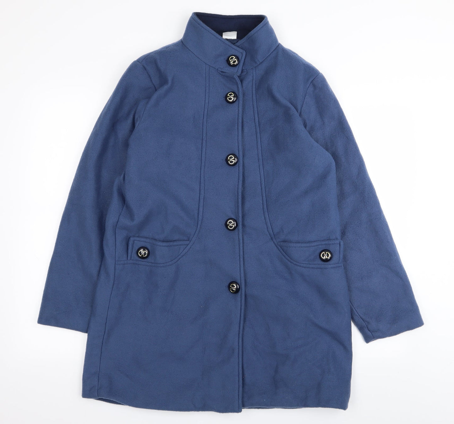 Womens UK Size 10 Gabrielle Vicenza Blue Overcoat