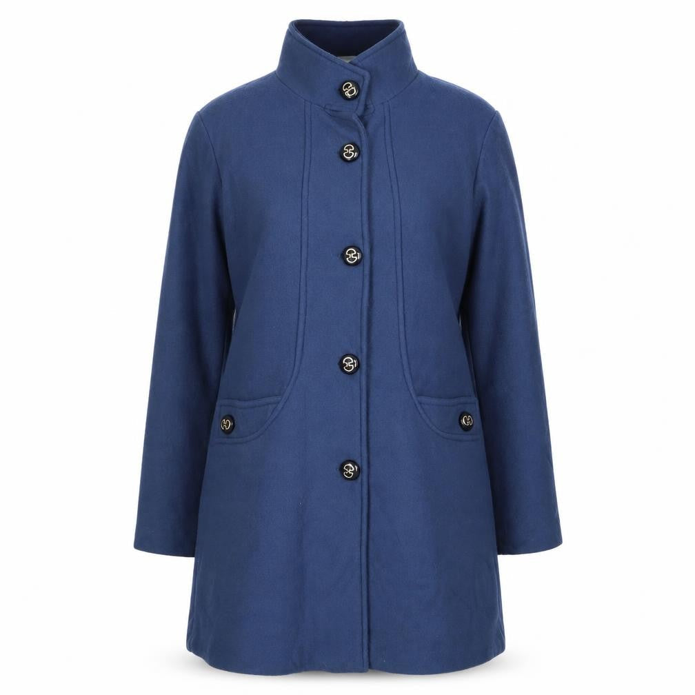 Womens UK Size 10 Gabrielle Vicenza Blue Overcoat