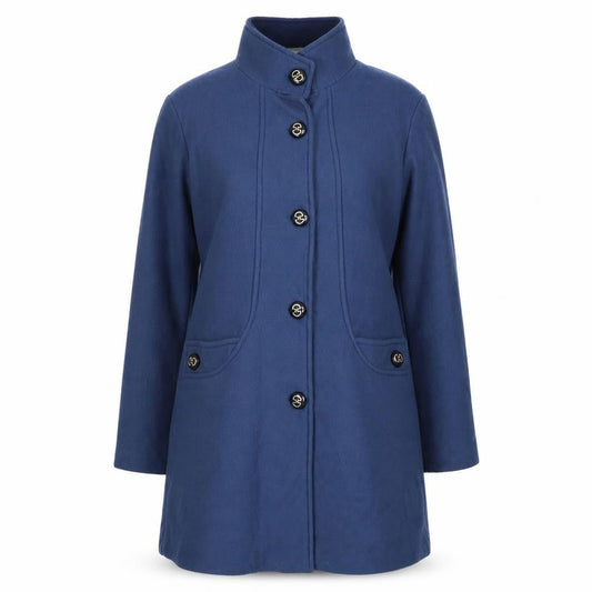 Womens UK Size 10 Gabrielle Vicenza Blue Overcoat