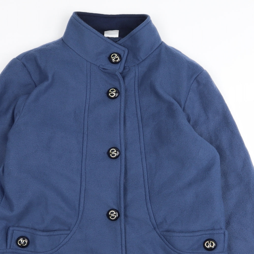 Womens UK Size 10 Gabrielle Vicenza Blue Overcoat