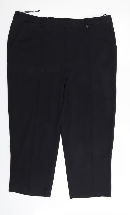 BM collection Womens Black   Trousers  Size 18 L23 in - Stretch waistband