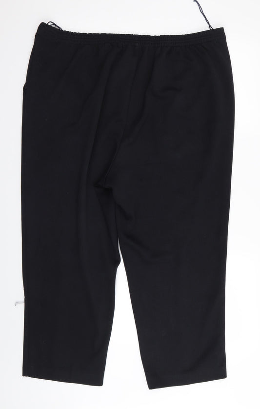 BM collection Womens Black   Trousers  Size 18 L23 in - Stretch waistband