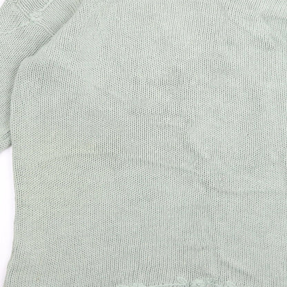 knitwear collection Womens Green Floral  Pullover Jumper One Size