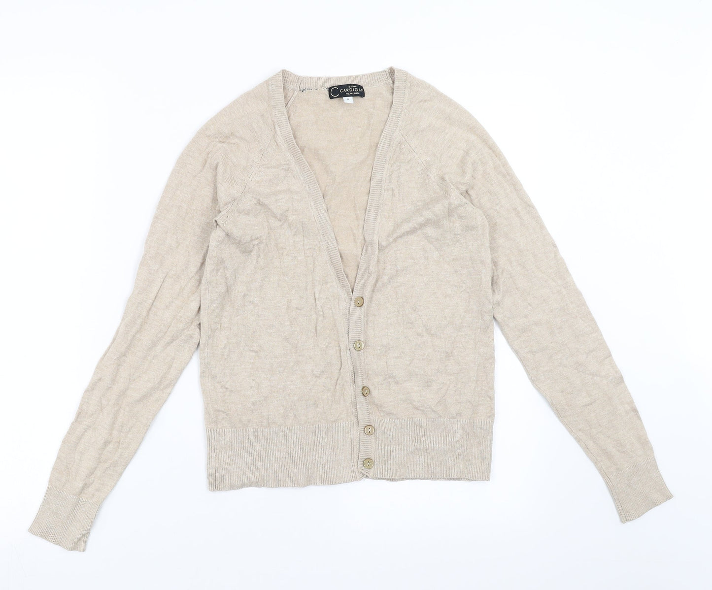 New Look Womens Beige   Cardigan Jumper Size 8