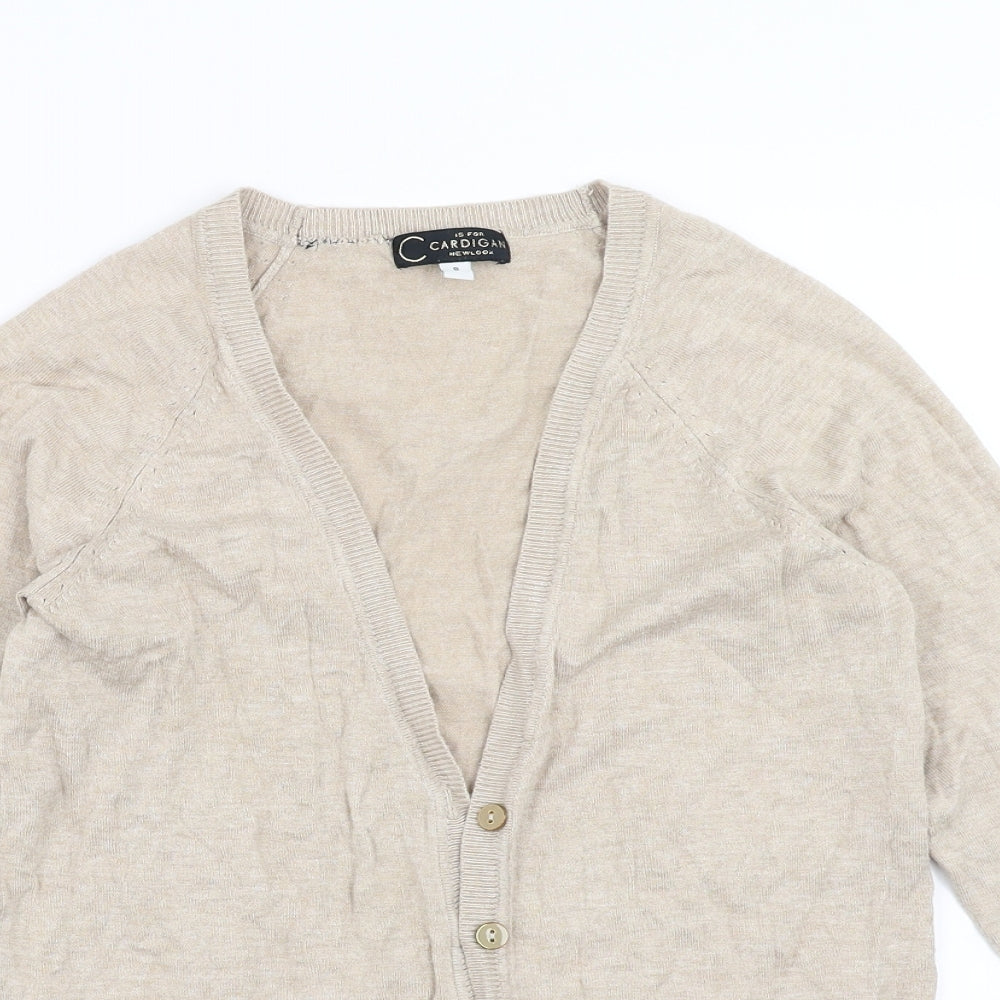 New Look Womens Beige   Cardigan Jumper Size 8