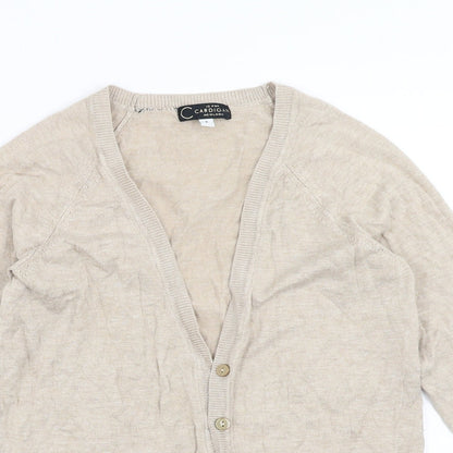New Look Womens Beige   Cardigan Jumper Size 8