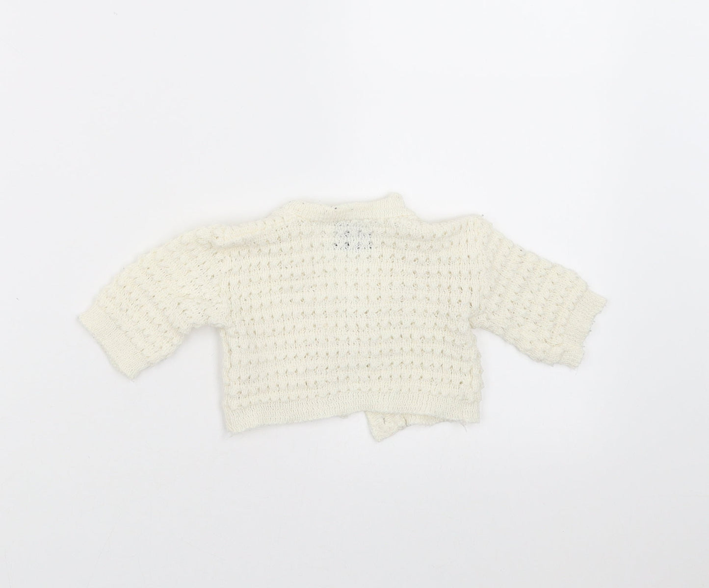 Bebe Bonito Girls White   Cardigan Jumper Size 3-6 Months