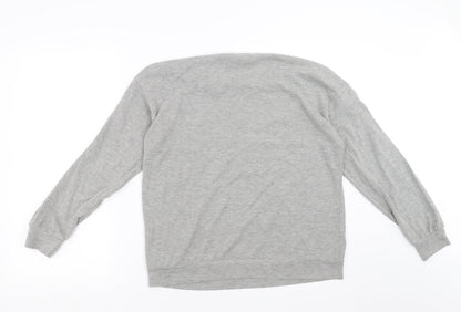Womens UK Size M FOREVER 21 Grey Pullover Sweatshirt