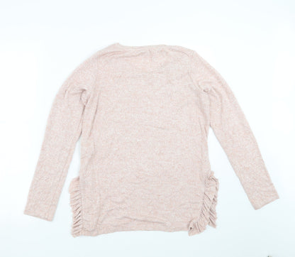 Next Womens Pink   Pullover Jumper Size 12  - beaded detail