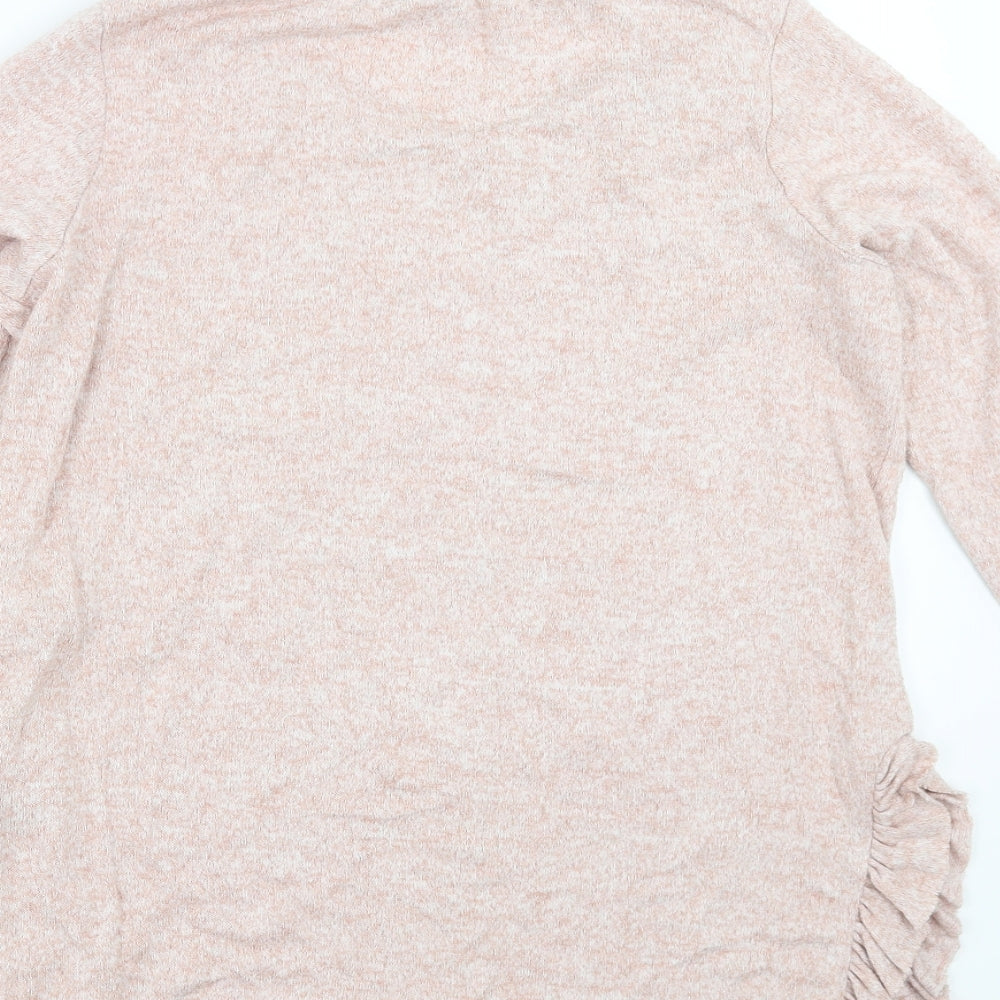 Next Womens Pink   Pullover Jumper Size 12  - beaded detail