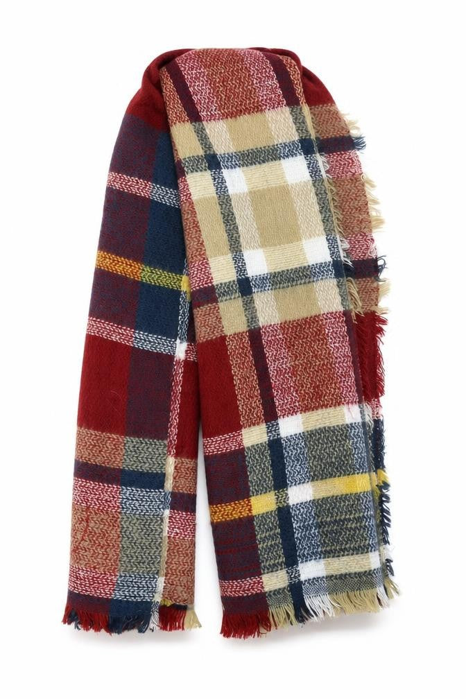 Preworn Womens Multicoloured Check   Shawl/Wrap