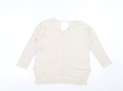 Marks and Spencer Womens Beige  Knit Pullover Jumper Size 8