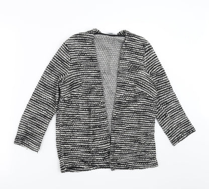 H&M Womens Black Striped  Cardigan Jumper Size S