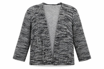 H&M Womens Black Striped  Cardigan Jumper Size S