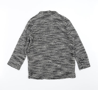 H&M Womens Black Striped  Cardigan Jumper Size S