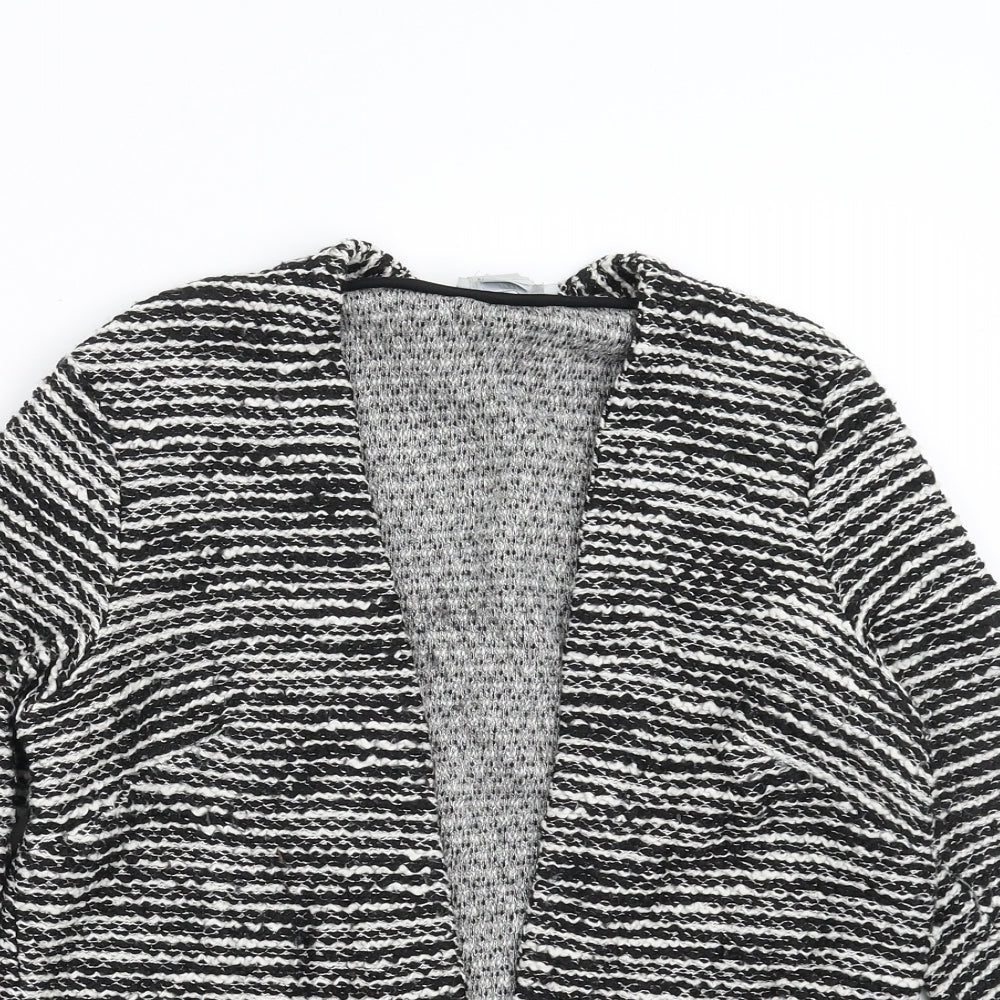 H&M Womens Black Striped  Cardigan Jumper Size S